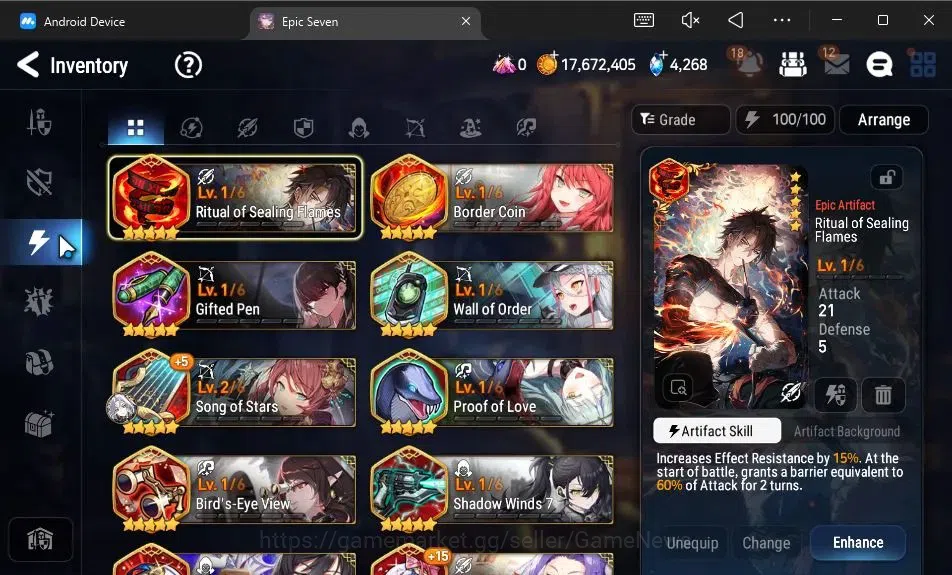 Epic Seven Accounts Starter GLOBAL Unverif|New Era|6 ML(Salome,C Lilias,BM Haste,Etc)+Ruiza,Ran,Landy,Etc|PoH+Bless ON|4,2K 11