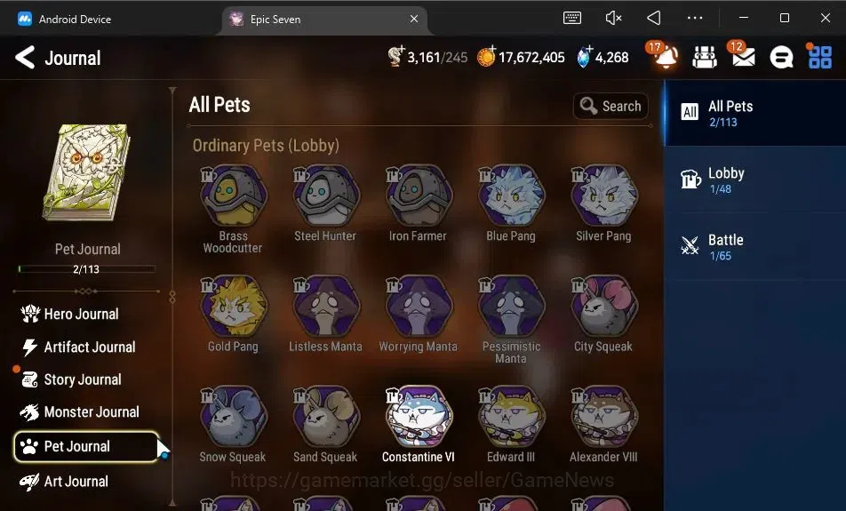 Epic Seven Accounts Starter GLOBAL Unverif|New Era|6 ML(Salome,C Lilias,BM Haste,Etc)+Ruiza,Ran,Landy,Etc|PoH+Bless ON|4,2K 18
