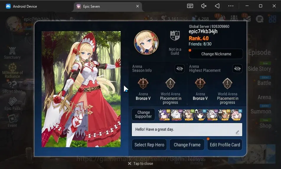 Epic Seven Accounts Starter GLOBAL Unverif|New Era|6 ML(Salome,C Lilias,BM Haste,Etc)+Ruiza,Ran,Landy,Etc|PoH+Bless ON|4,2K 2