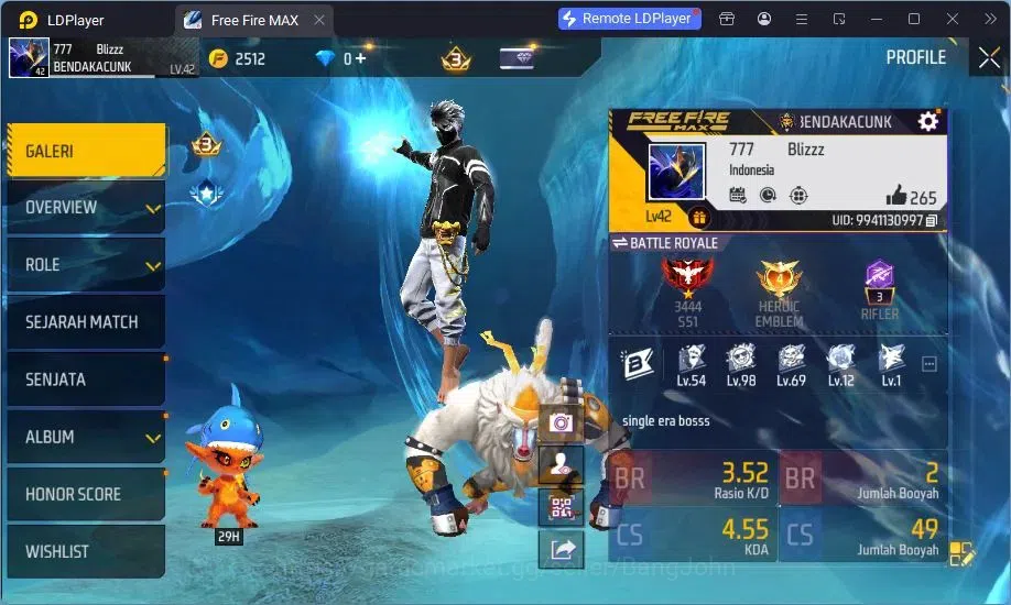Free Fire Accounts Indonesia | Vault 73 | Gun M1014 Scorpio Shatter L image 2