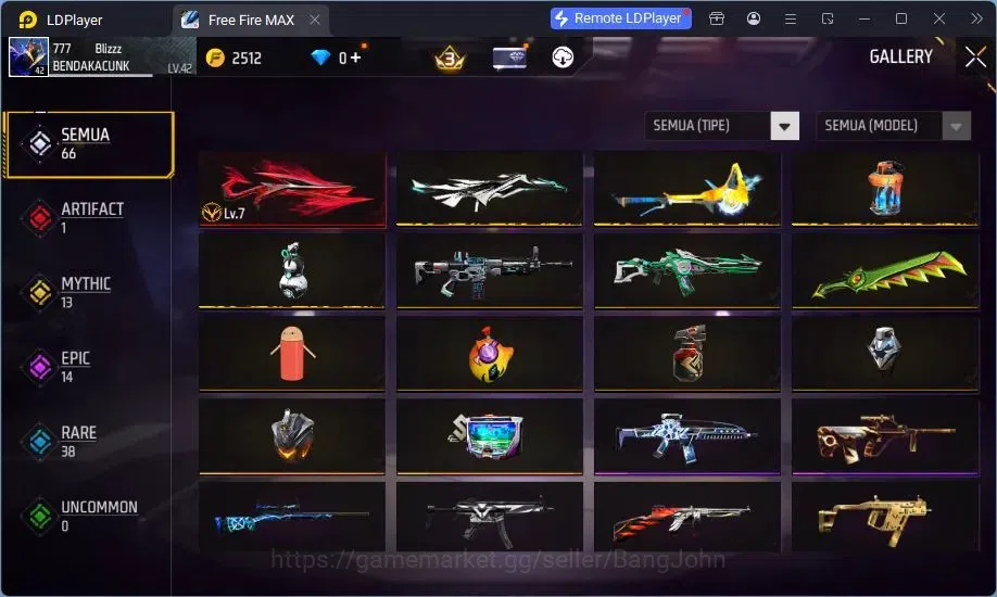 Free Fire Accounts Indonesia | Vault 73 | Gun M1014 Scorpio Shatter L image 3