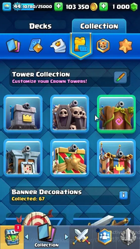 Clash Royale Accounts Lv 44|Trophy 9148|KTL 14|Limited Skin|Card 121|4 H image 17