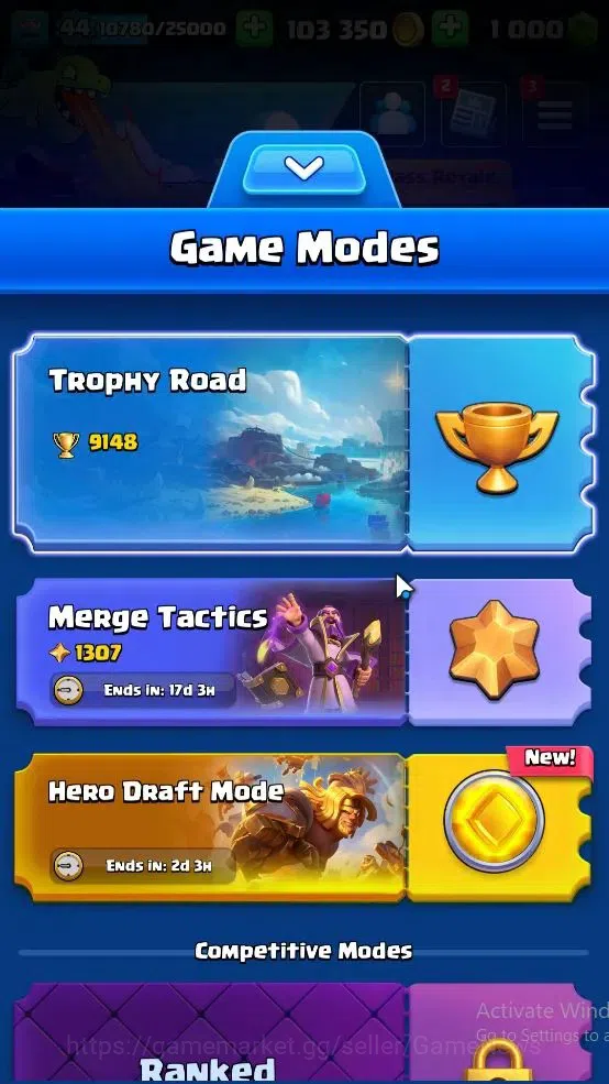 Clash Royale Accounts Lv 44|Trophy 9148|KTL 14|Limited Skin|Card 121|4 H image 2