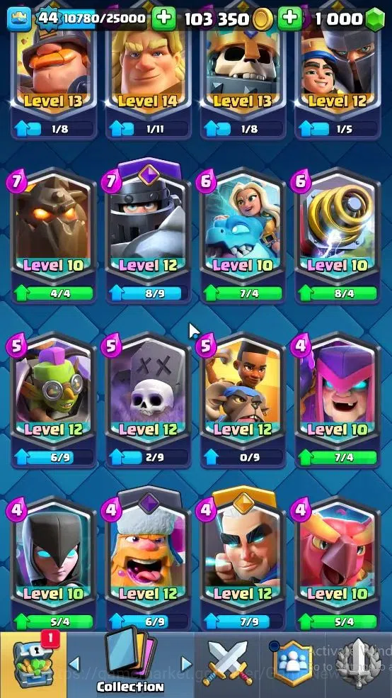 Clash Royale Accounts Lv 44|Trophy 9148|KTL 14|Limited Skin|Card 121|4 H image 6