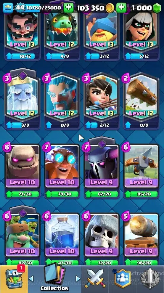 Clash Royale Accounts Lv 44|Trophy 9148|KTL 14|Limited Skin|Card 121|4 H image 7