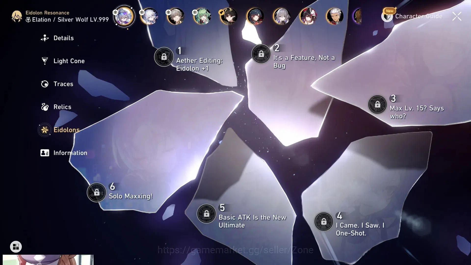 Honkai Star Rail Accounts ASIA|Silver Wolf LV.999|TL60|Yao Guang E1|25 Lv70 image 9