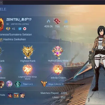 Mobile Legends: Bang Bang Collector Global |Hero 109|Skin 430|Mega|Legend Lunox|Naruto image 1