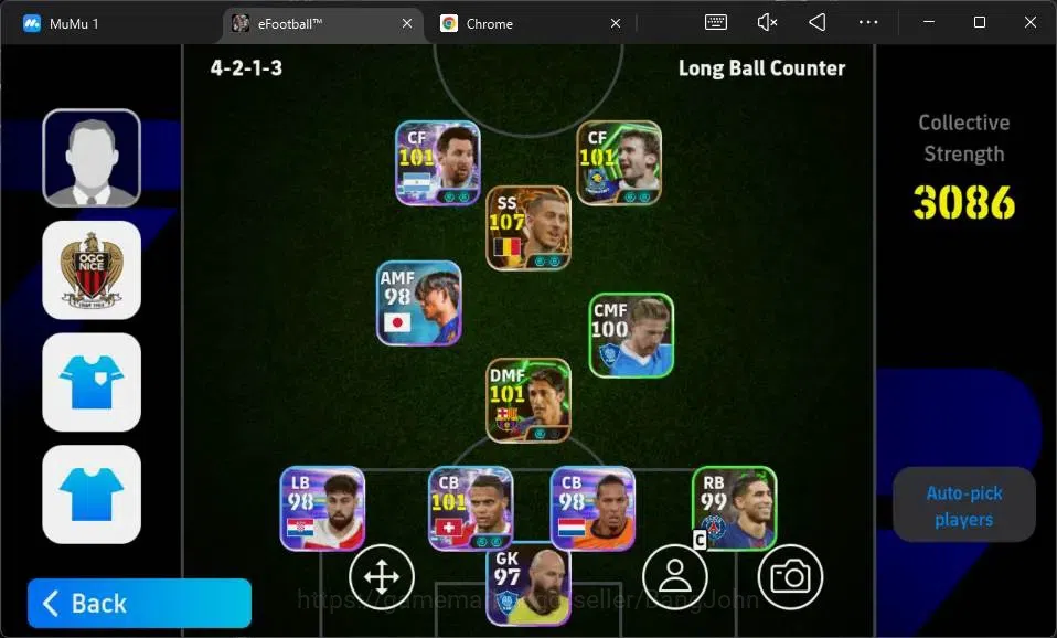 eFootball Accounts Android|PW 3086|Hazard Bigtime|Messi SHW|Akanji SH image 2
