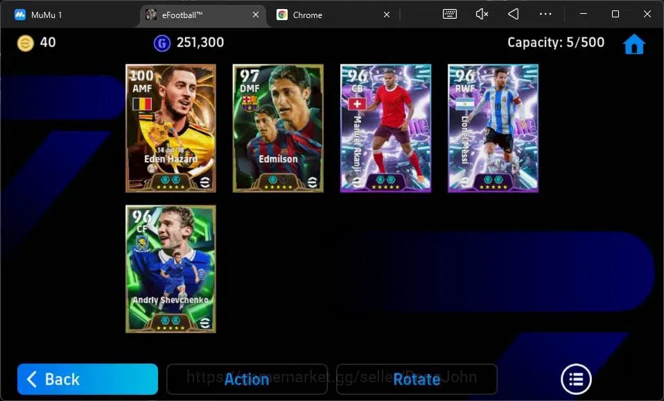 eFootball Accounts Android|PW 3086|Hazard Bigtime|Messi SHW|Akanji SH image 3