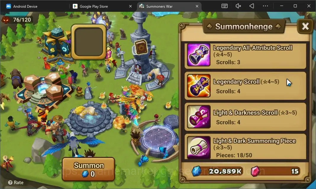 Summoners War: Sky Arena Accounts Starter GLOBAL | NB 5 TESHAR,Starter Gacha 115 12Y+160 11Y Scrool, 3 Legendary All 3