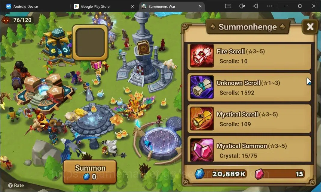 Summoners War: Sky Arena Accounts Starter GLOBAL | NB 5 TESHAR,Starter Gacha 115 12Y+160 11Y Scrool, 3 Legendary All 4