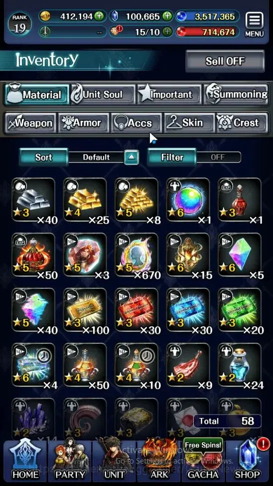 Last Cloudia Accounts Endgame GLOBAL|Rank 19|100k Crystal|Collab BraveFrontier (G Tilith,FG Vargas)+Top Tier(G Lilaha,Kanon 10