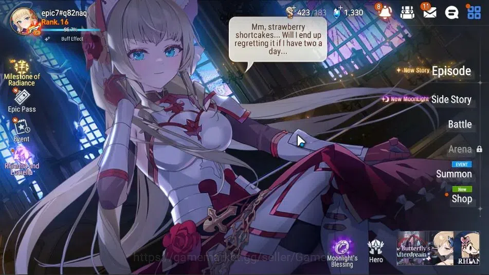 Epic Seven Accounts GLOBAL Unverif|New Era|2 ML(Rhiana & Luciel,LH Cer image 1