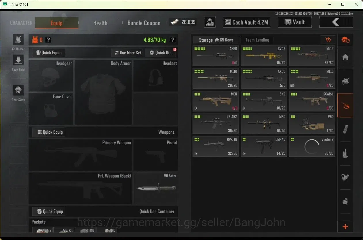 Arena Breakout Accounts Mobile | | SR 90 | SV 7.9 M | CV 4.2 M | SS SCAR-L image 9