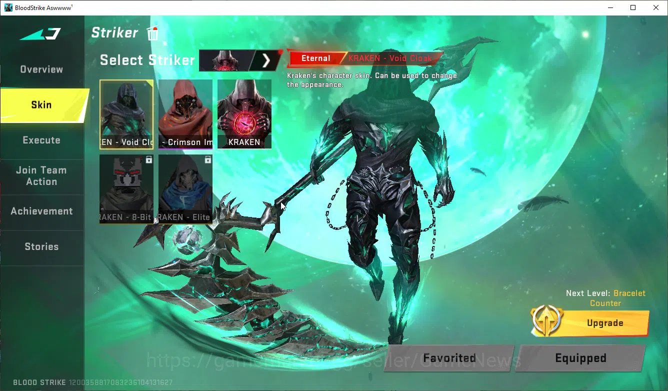Blood Strike Accounts ASIA|1 ETERNAL Kraken-VoidCloak+ MELE Katar-Claw|9 image 2