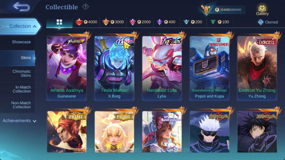 Mobile Legends: Bang Bang Accounts Hero 132|Skin 537|High Glory 58|Legend[Alucard,Gus image 11