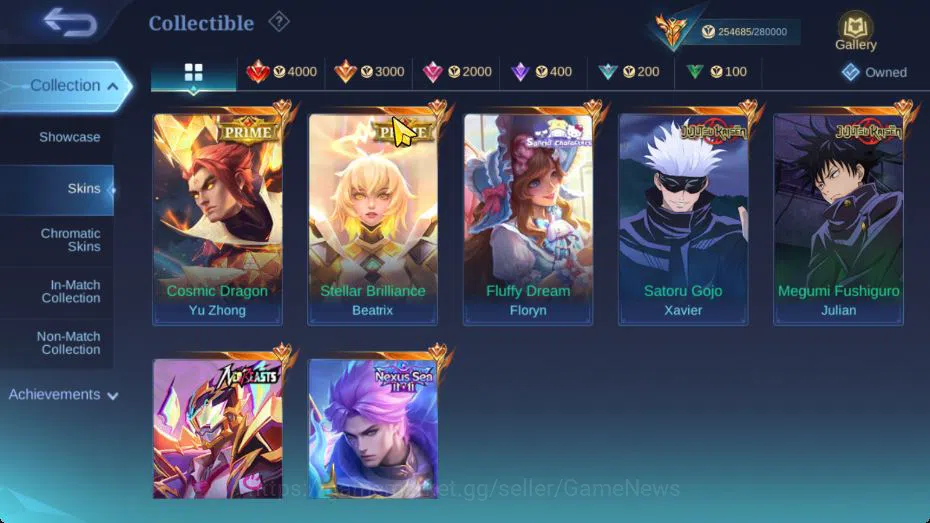 Mobile Legends: Bang Bang Accounts Hero 132|Skin 537|High Glory 58|Legend[Alucard,Gus image 12