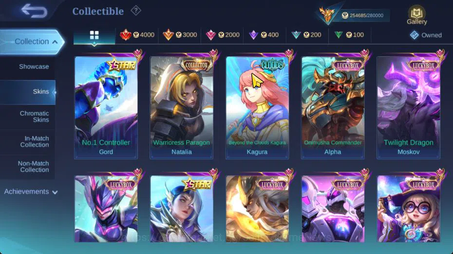 Mobile Legends: Bang Bang Accounts Hero 132|Skin 537|High Glory 58|Legend[Alucard,Gus image 15