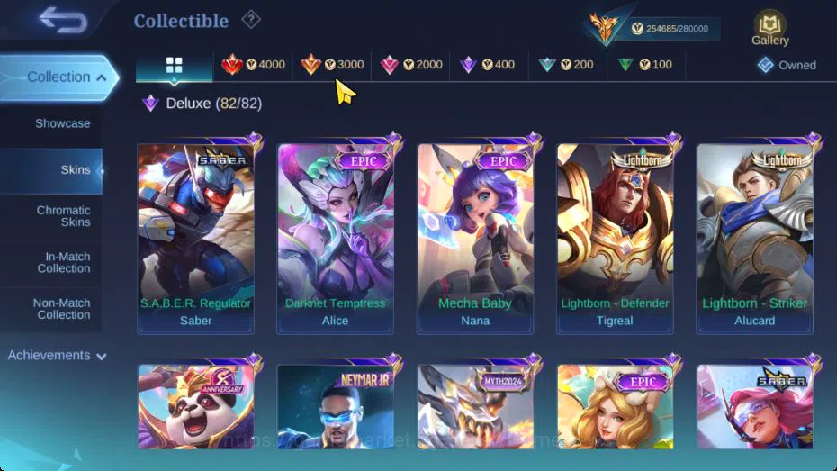 Mobile Legends: Bang Bang Accounts Hero 132|Skin 537|High Glory 58|Legend[Alucard,Gus image 18