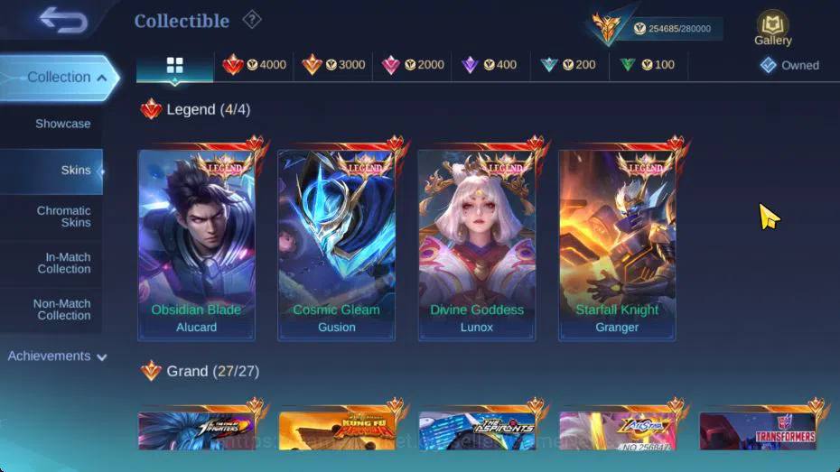 Mobile Legends: Bang Bang Accounts Hero 132|Skin 537|High Glory 58|Legend[Alucard,Gus image 7