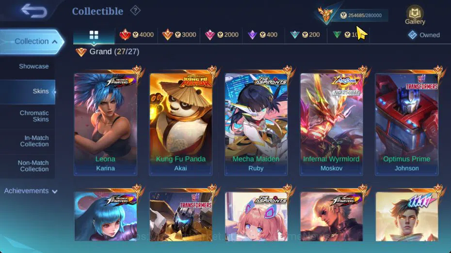Mobile Legends: Bang Bang Accounts Hero 132|Skin 537|High Glory 58|Legend[Alucard,Gus image 8