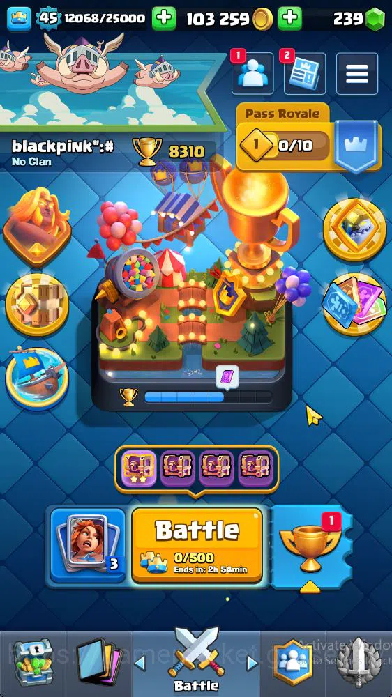 Clash Royale Midgame Lvl 45|Trophy 8310|KTL 14|Limited Skin|Card 121|9  image 1