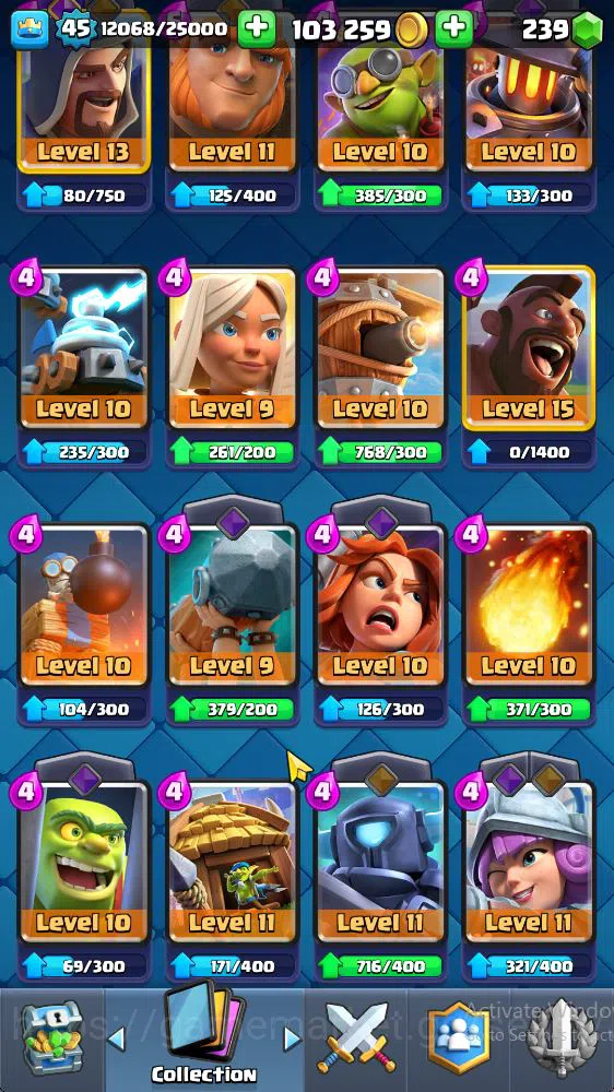 Clash Royale Accounts Midgame Lvl 45|Trophy 8310|KTL 14|Limited Skin|Card 121|9 EVO 8 Champ 21 Legendary 33 Epic,30 Rare,29 10
