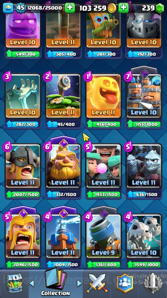 Clash Royale Accounts Midgame Lvl 45|Trophy 8310|KTL 14|Limited Skin|Card 121|9 EVO 8 Champ 21 Legendary 33 Epic,30 Rare,29 11