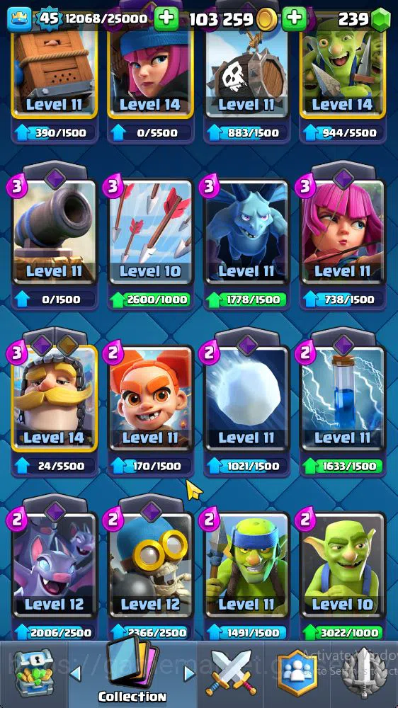 Clash Royale Accounts Midgame Lvl 45|Trophy 8310|KTL 14|Limited Skin|Card 121|9 EVO 8 Champ 21 Legendary 33 Epic,30 Rare,29 12