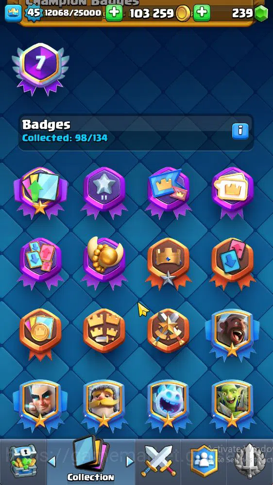 Clash Royale Accounts Midgame Lvl 45|Trophy 8310|KTL 14|Limited Skin|Card 121|9 EVO 8 Champ 21 Legendary 33 Epic,30 Rare,29 18