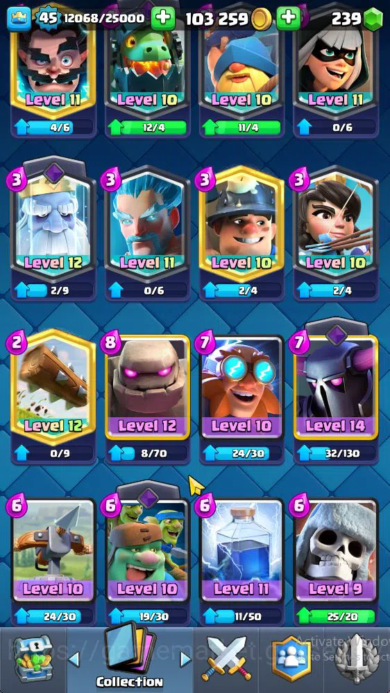 Clash Royale Accounts Midgame Lvl 45|Trophy 8310|KTL 14|Limited Skin|Card 121|9 EVO 8 Champ 21 Legendary 33 Epic,30 Rare,29 7
