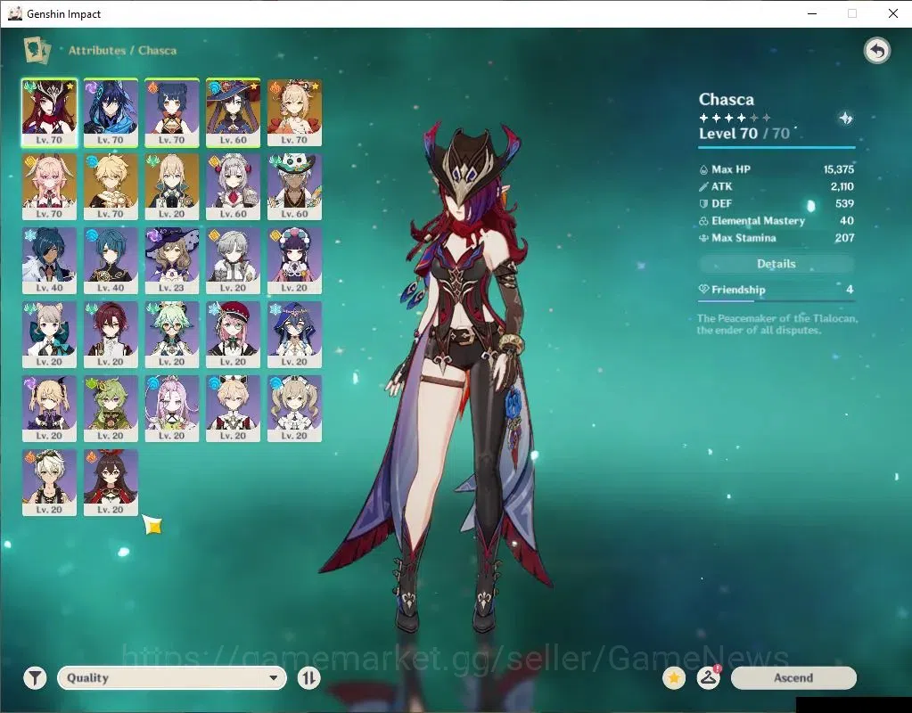 Genshin Impact Accounts ASIA|AR 46|3 Limited+21(*4Character)|Linnea,Chasca image 3