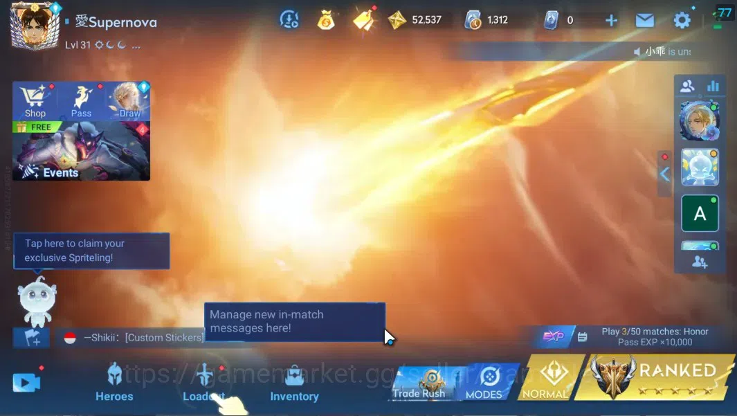 Honor of Kings Accounts Hero 53 Skin 42|Account with Legend Skin(Yao)+Epic image 1
