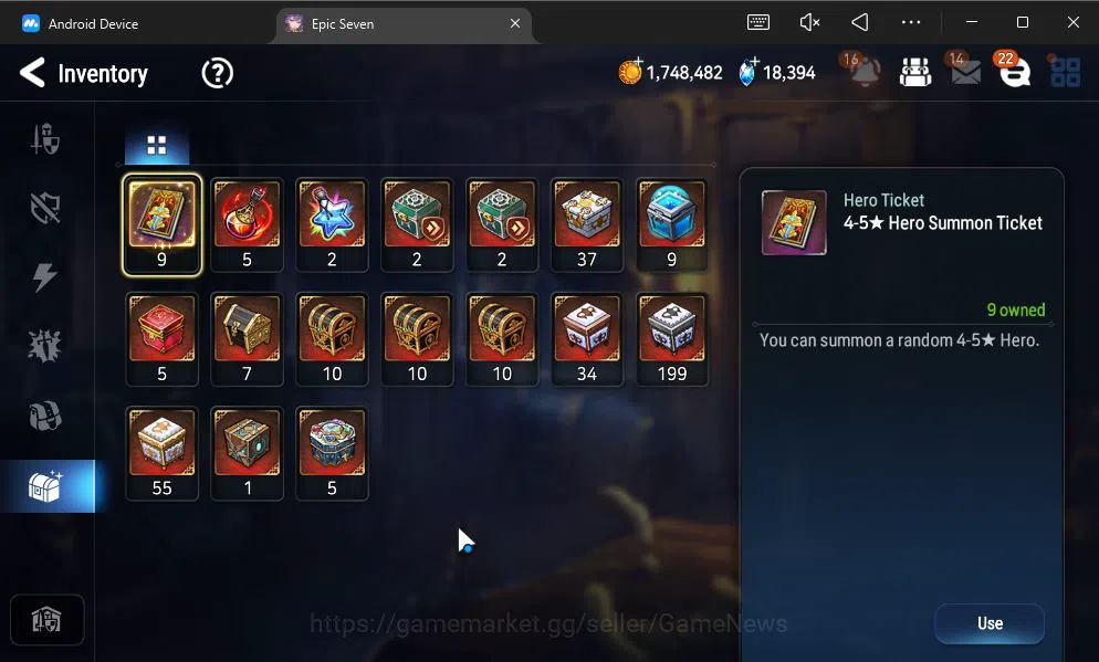 Epic Seven Accounts GLOBAL UNVERIF|New Era|4 ML(TE Kayron, ALaika, RRo image 5