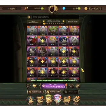 The Seven Deadly Sins: Grand Cross Accounts Midgame GLOBAL|1M CC|118 DM|1 LR,5 UR|P Eli,Meresca2/6,YK