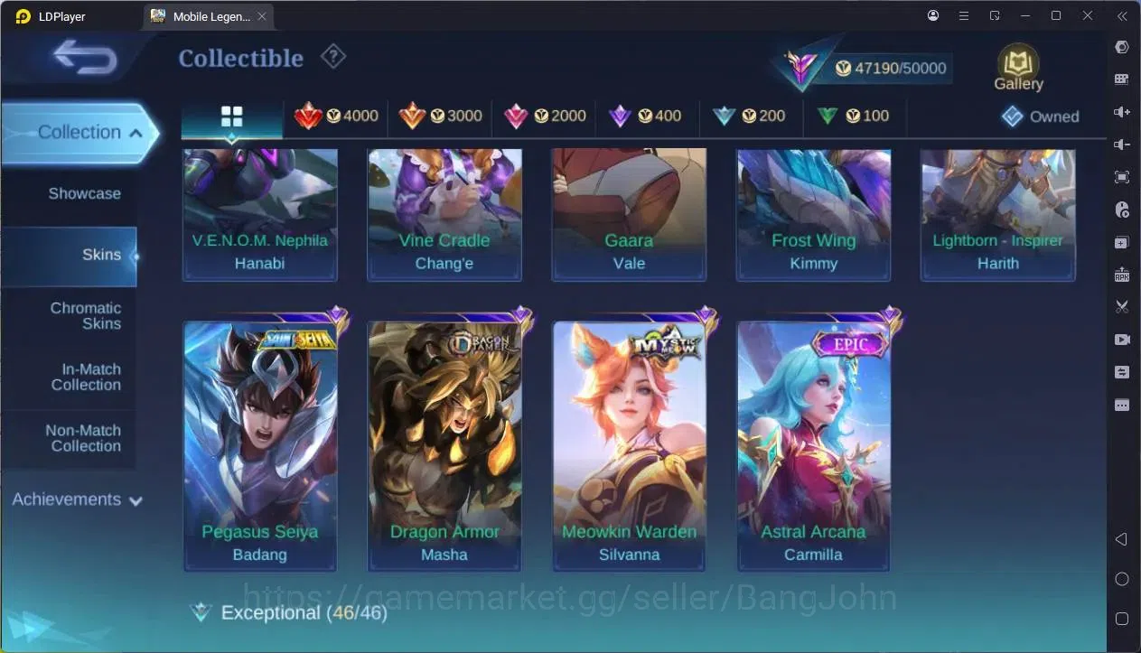 Mobile Legends: Bang Bang Accounts GLOBAL Hero 132 Skin 210|Transformers Roger|KOF Ka image 2