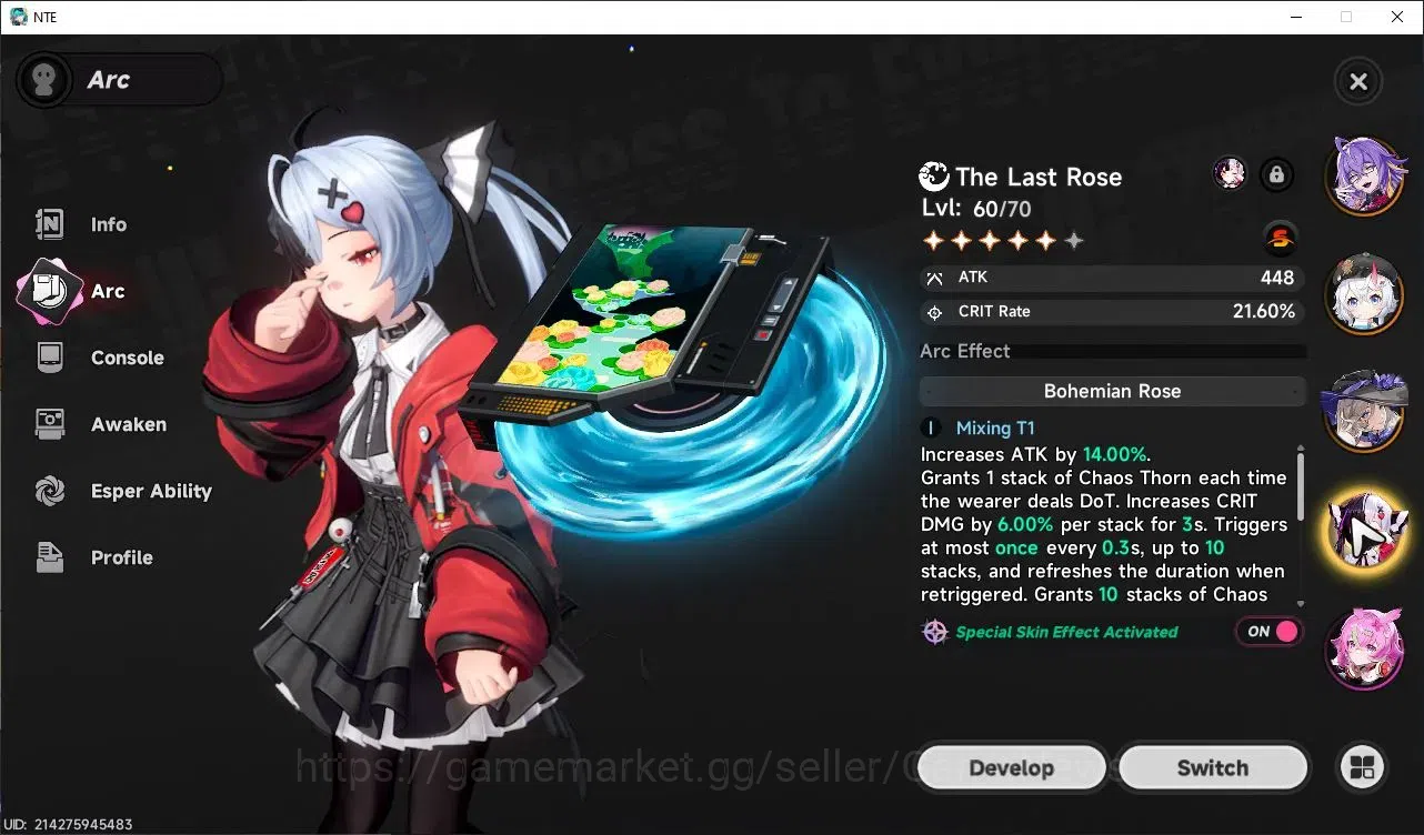 Neverness to Everness Accounts GLOBAL SEA|HL 46|TL 31|11 SSR 4 15