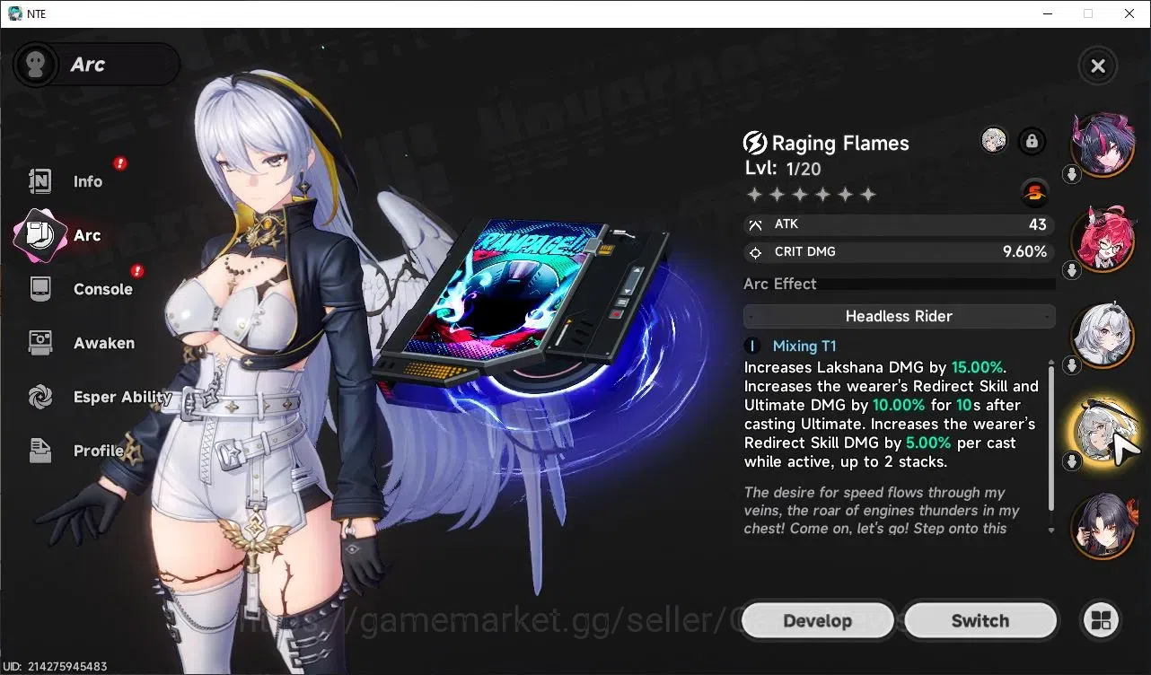 Neverness to Everness Accounts GLOBAL SEA|HL 46|TL 31|11 SSR 4 16