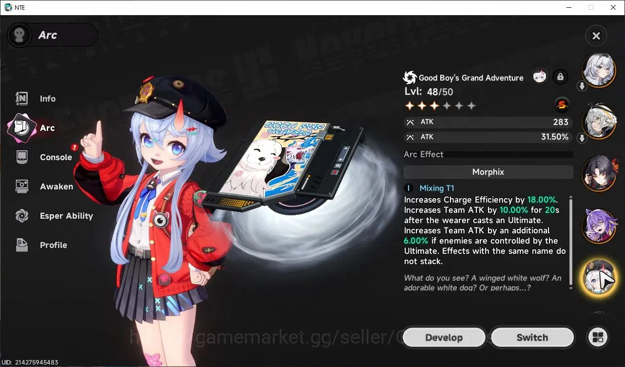 Neverness to Everness Accounts GLOBAL SEA|HL 46|TL 31|11 SSR 4 17