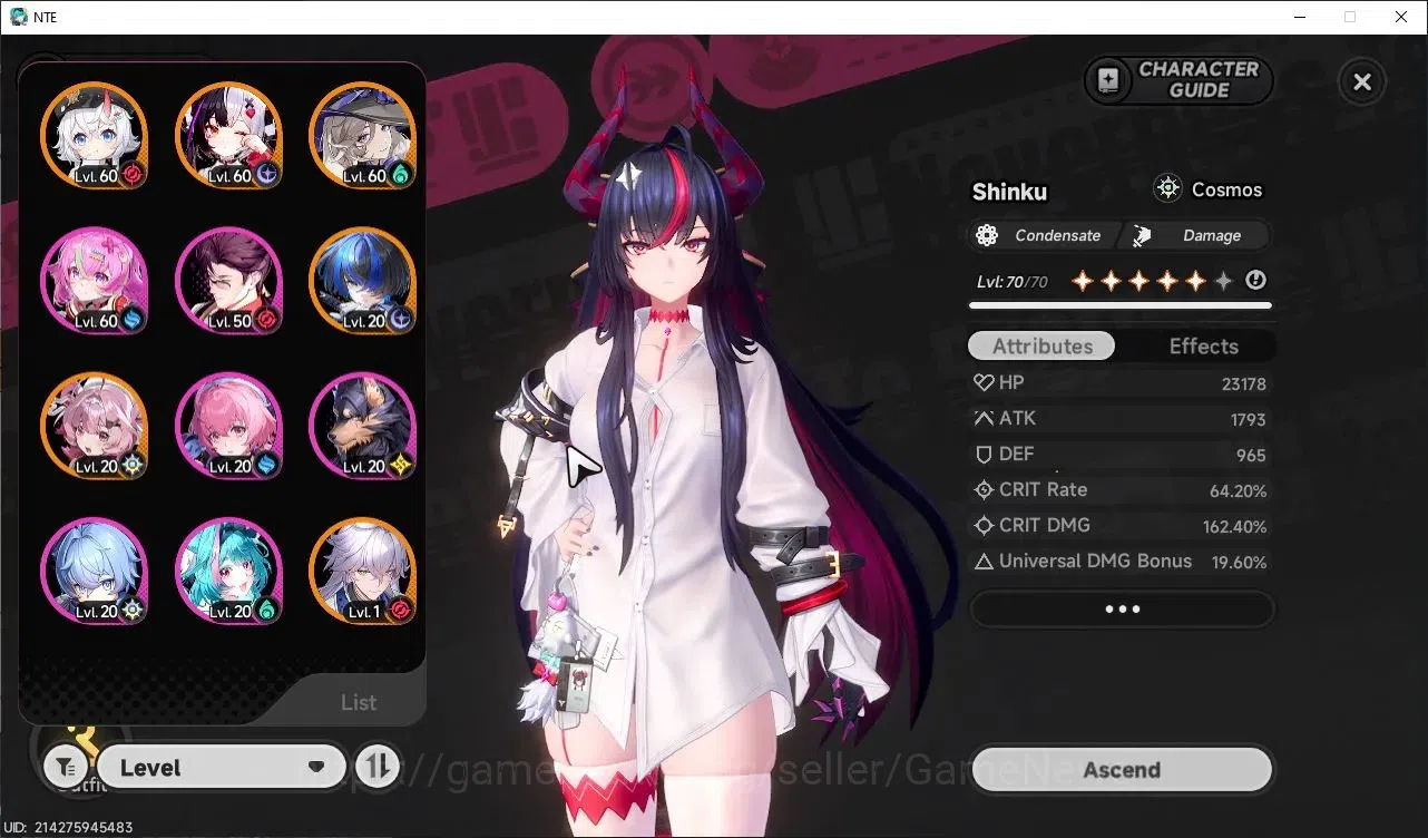 Neverness to Everness Accounts GLOBAL SEA|HL 46|TL 31|11 SSR 4 2
