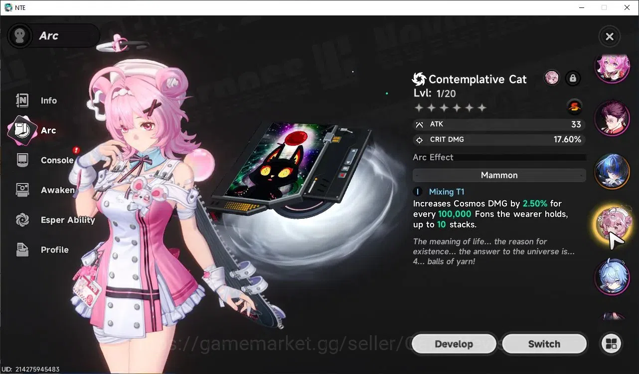 Neverness to Everness Accounts GLOBAL SEA|HL 46|TL 31|11 SSR 4 20