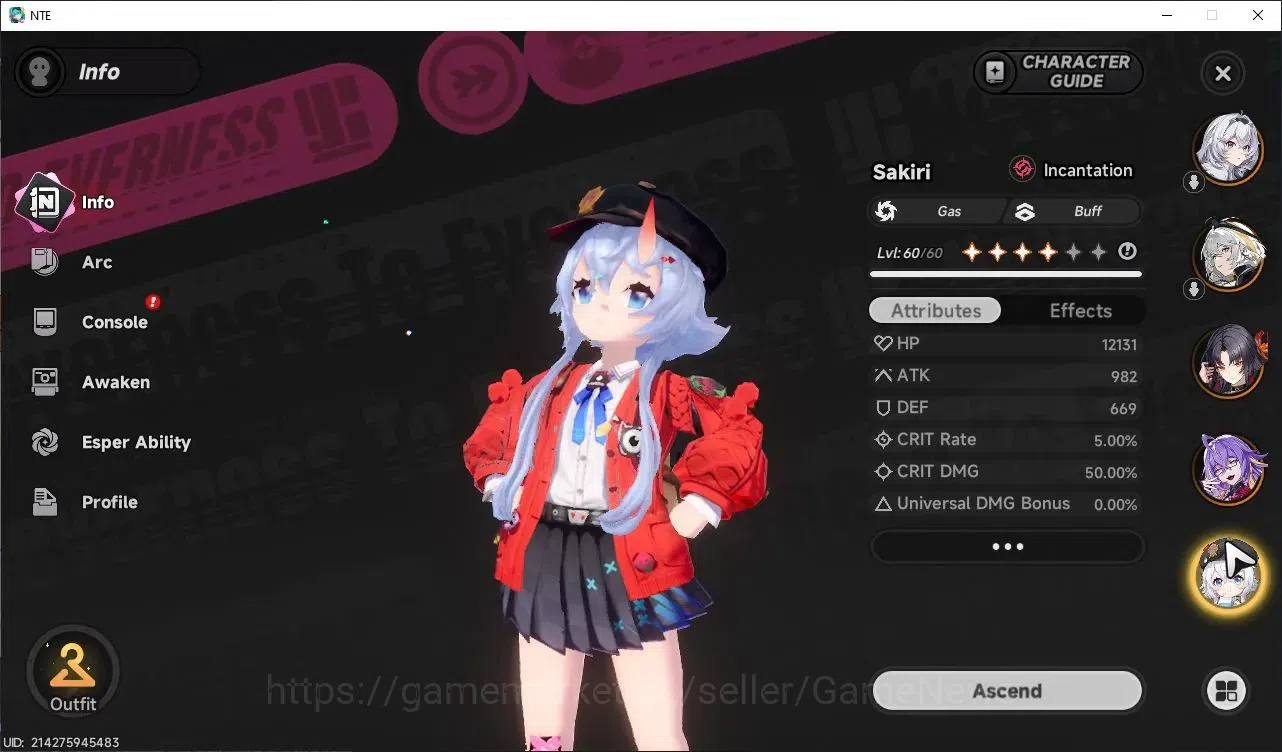 Neverness to Everness Accounts GLOBAL SEA|HL 46|TL 31|11 SSR 4 8