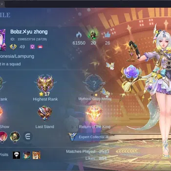 Mobile Legends: Bang Bang Accounts Collector Global |Hero 96|Skin 135|Expert|CC Natalia|Lightborn Granger|Naruto Vale|9th