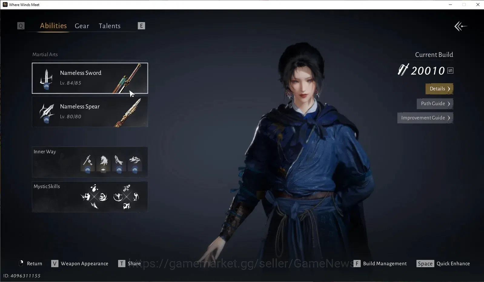 Where Winds Meet Accounts GLOBAL|Lv 84|GS 20K|1 Harmonic Core|Anthem of Ages image 4
