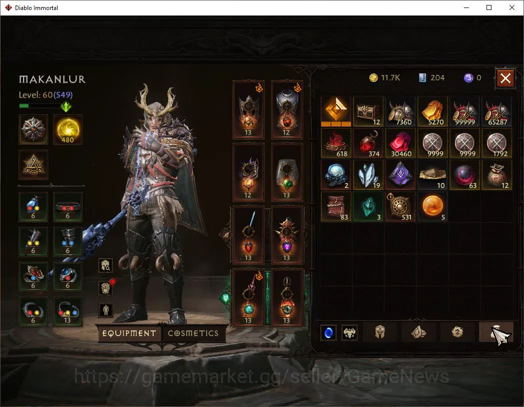 Diablo Immortal Accounts SEA-Verathiel|Lv60(549)|Blood Knight|36k CR|Reso 4 image 8