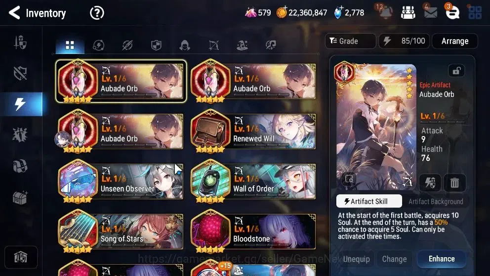 Epic Seven Accounts Limited Hero GLOBAL UnVerif|New Era|5 ML(NM Luna,Emp Ilynav,Req Roana,etc)+Ab 17