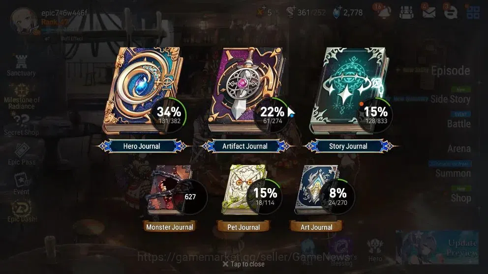 Epic Seven Accounts Limited Hero GLOBAL UnVerif|New Era|5 ML(NM Luna,Emp Ilynav,Req Roana,etc)+Ab 3