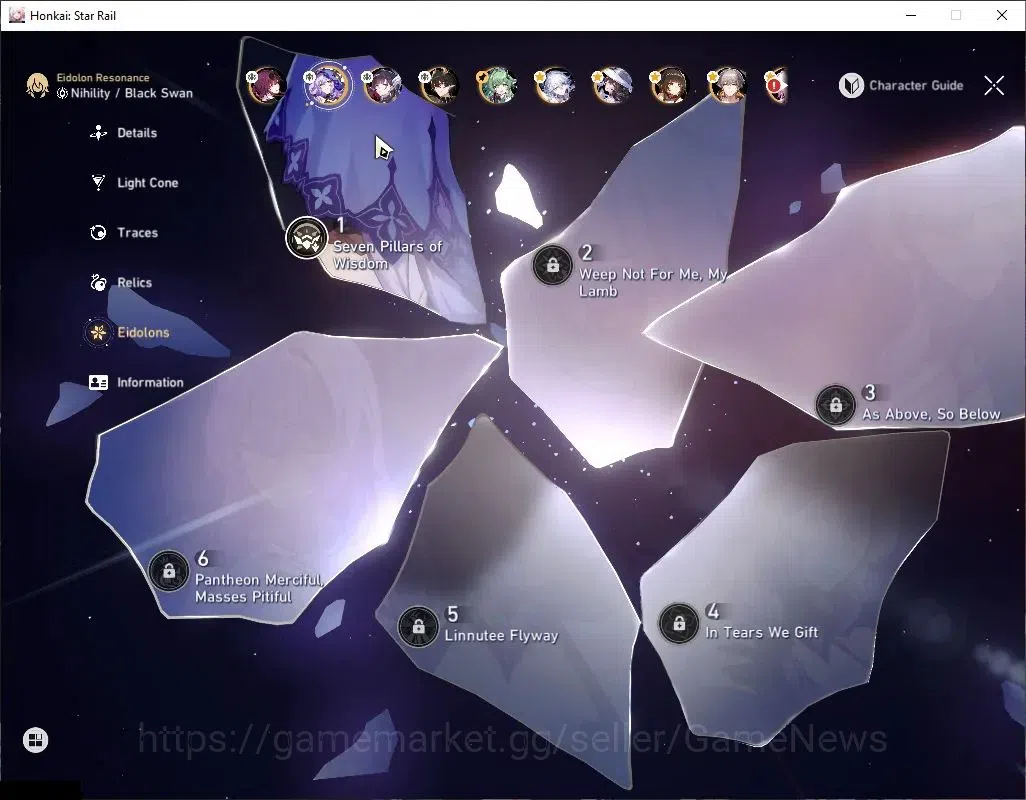 Honkai Star Rail Accounts Asia|TL 70|20 Limited|Triple DoT Team|SW Lv999+Sig image 6