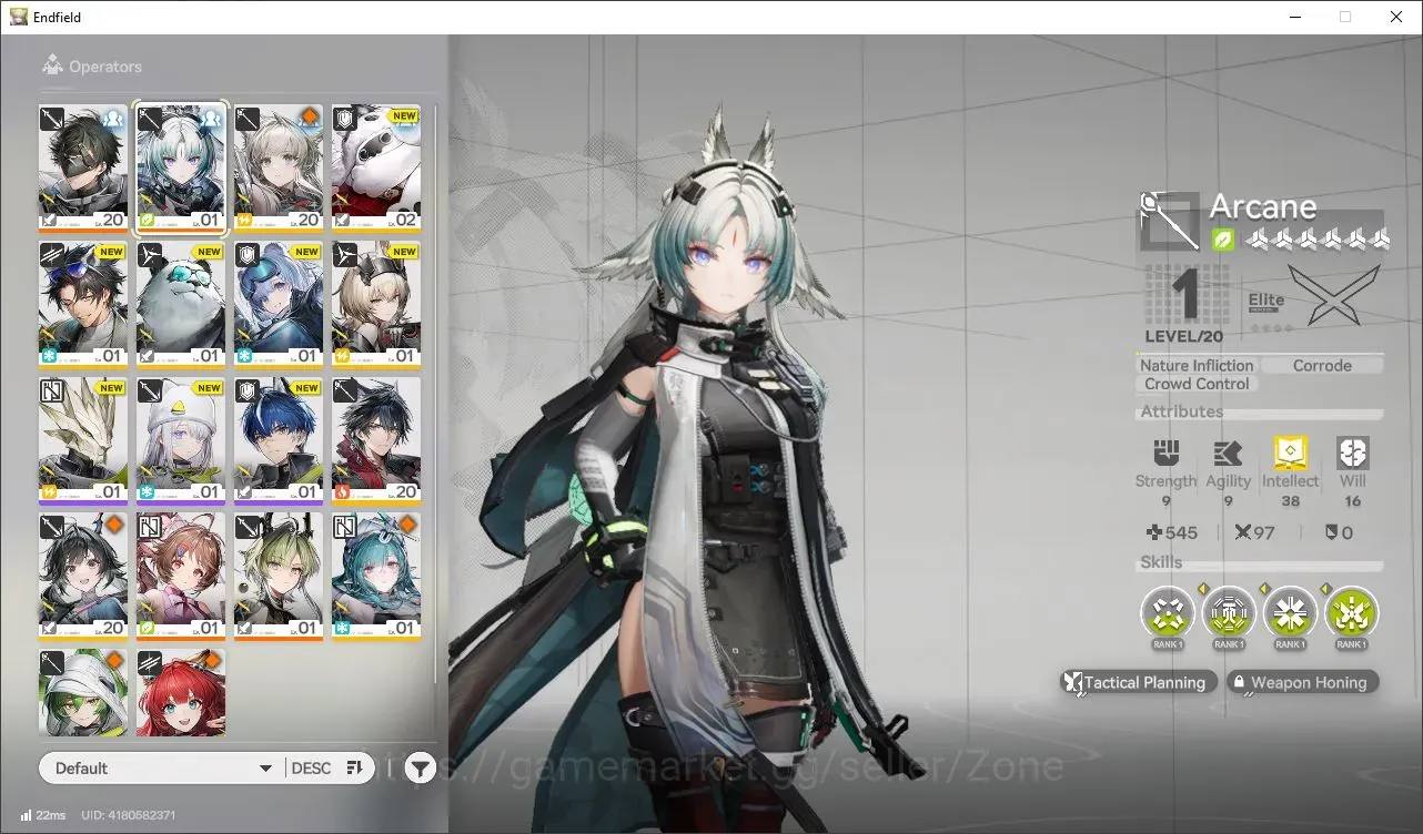 Arknights: Endfield Accounts Asia | Starter Ch 1 Process 1 | 1 Limit Arcane + Ardelia, Lifeng |MC Male| Check SS 1