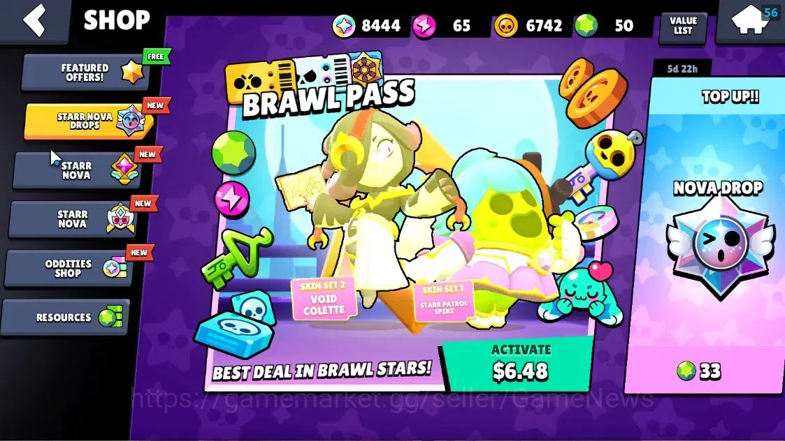 Brawl Stars Accounts 874 Trophy|13 Brawlers 1 Max Lvl Full Buffies Edgar|8444 Bling|1 Epic [El Rey Primo],1 Super Rare 6